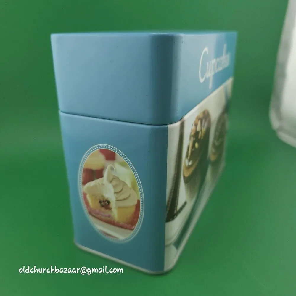 Cupcakes Recipe Tin Box Full Of Recipes Cards Kitchen Collectible Cook Book